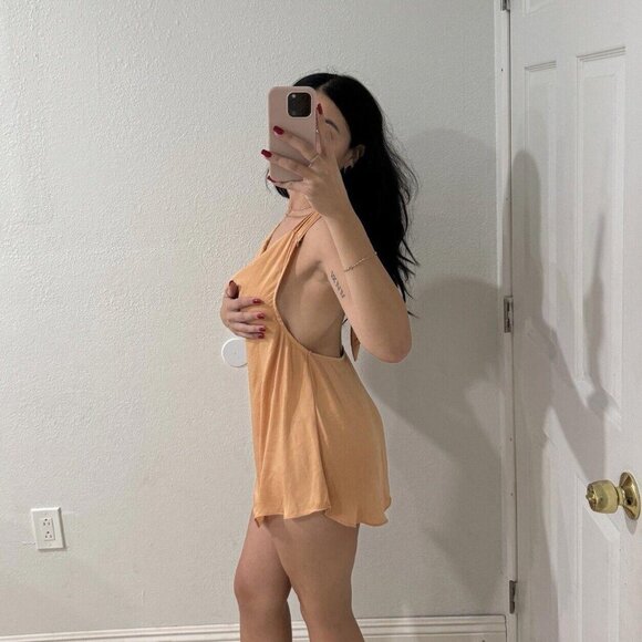 Women’s Free People Dress Halter Top Dress Size‎ S/m? Orange - Picture 1 of 8